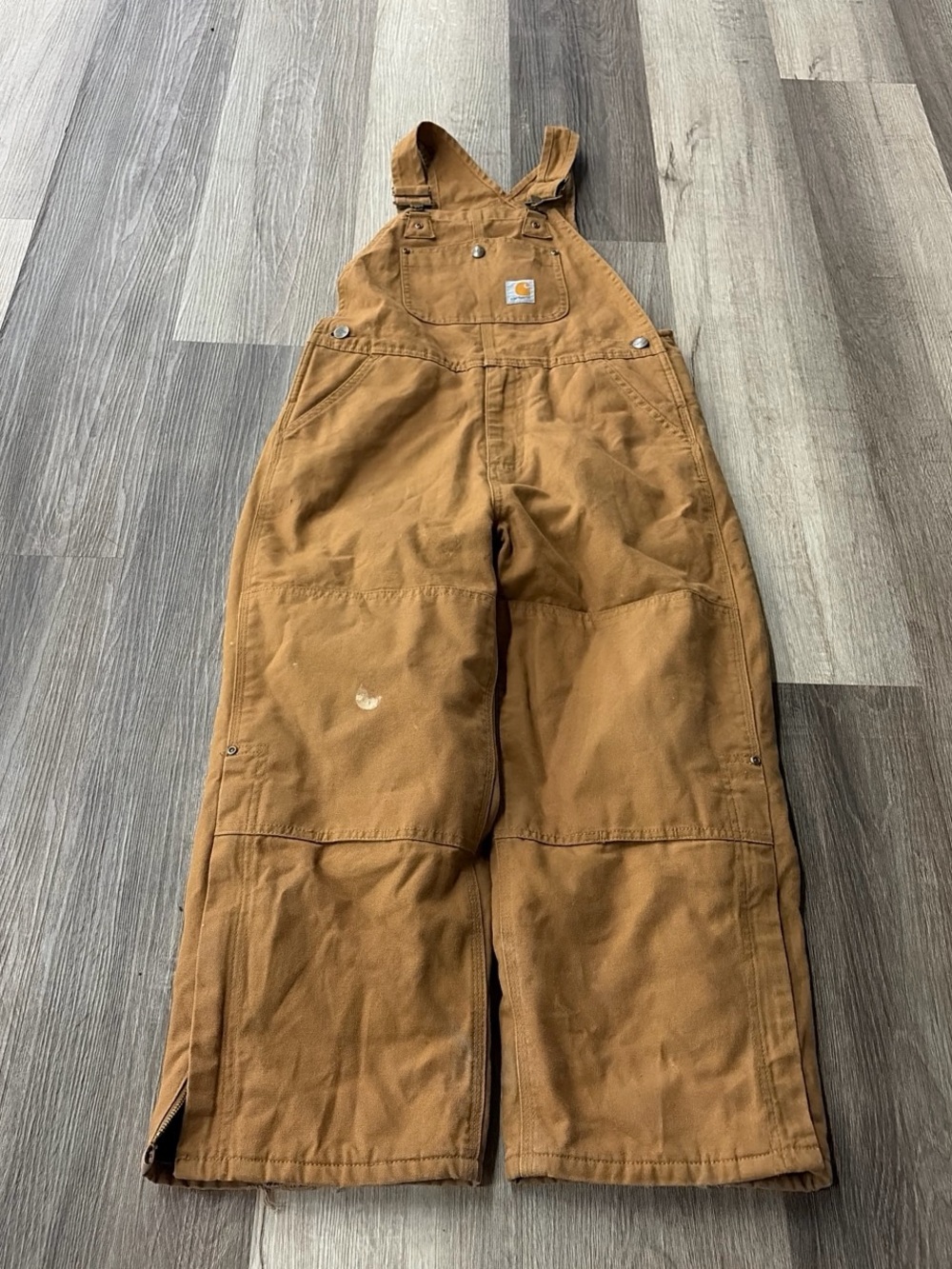 Carhartt Tan Duck Canvas Bib Overalls